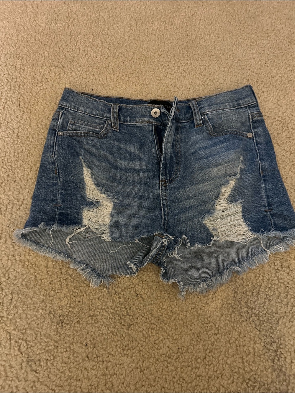 Kendall & Kylie Distressed Denim Shorts
